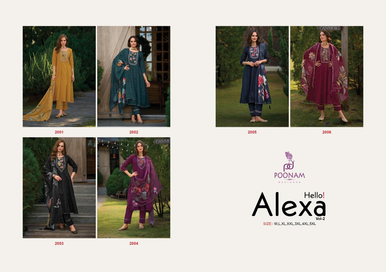 Poonam Hello Alexa Vol 2 Catalog anarkali cotton kurti india sale