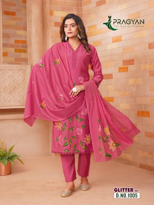 Pragyan Glitter Vol 1 catalog feb india party wear kurtis and pants