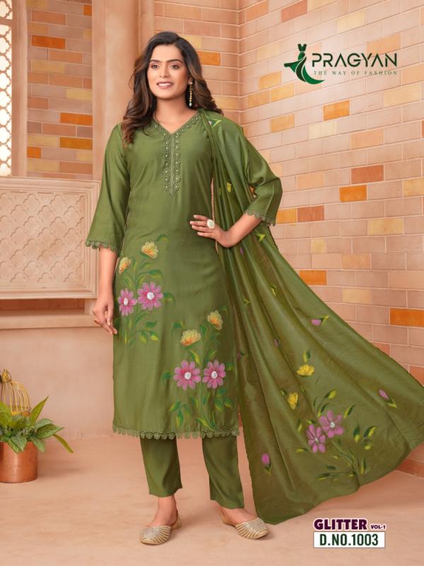 Pragyan Glitter Vol 1 catalog feb india party wear kurtis and pants