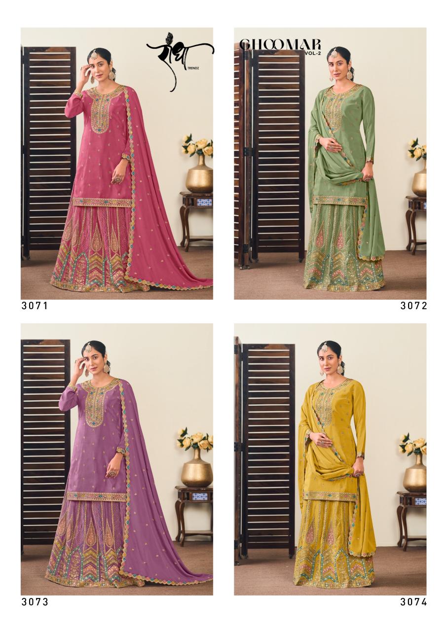 Radha Trendz Ghoomar Vol 2 Catalog pakistani designer wedding suits