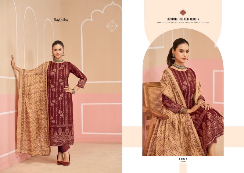 Radhika Azara Black Cherry catalog rajasthani dress material wholesale 