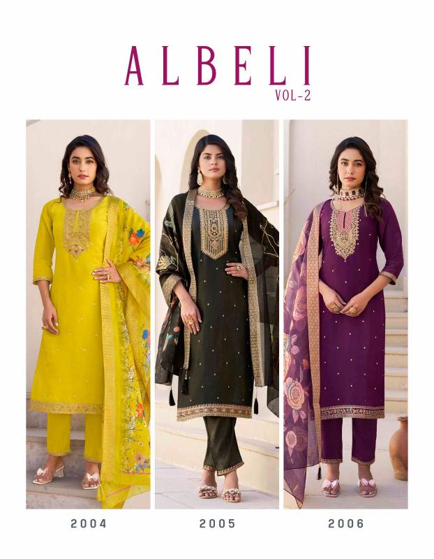 Radhika Lifestyle Albeli Vol 2 catalog mustard yellow kurti online india