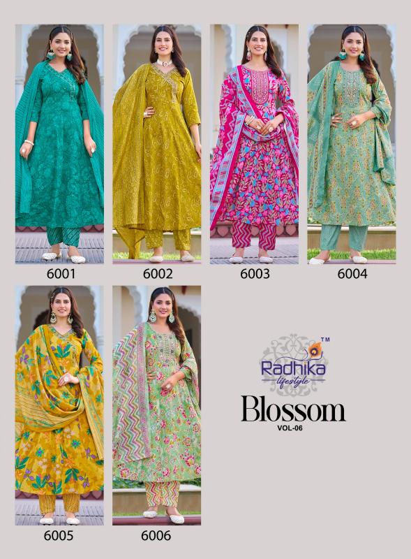 Radhika Lifestyle Blossom vol 6 catalog top kurti brands in india shipping in thiruvalla