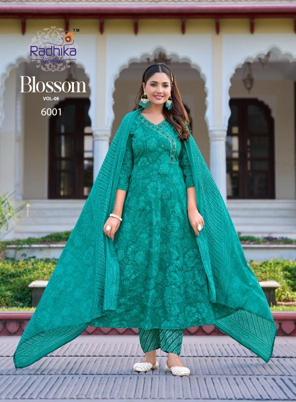 Radhika Lifestyle Blossom vol 6 catalog top kurti brands in india shipping in thiruvalla