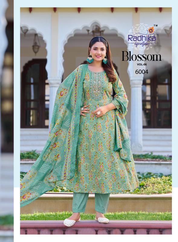 Radhika Lifestyle Blossom vol 6 catalog top kurti brands in india shipping in thiruvalla