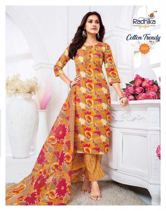 Radhika Lifestyle Cotton Trendy vol 1 catalog ready made kurtis online india 