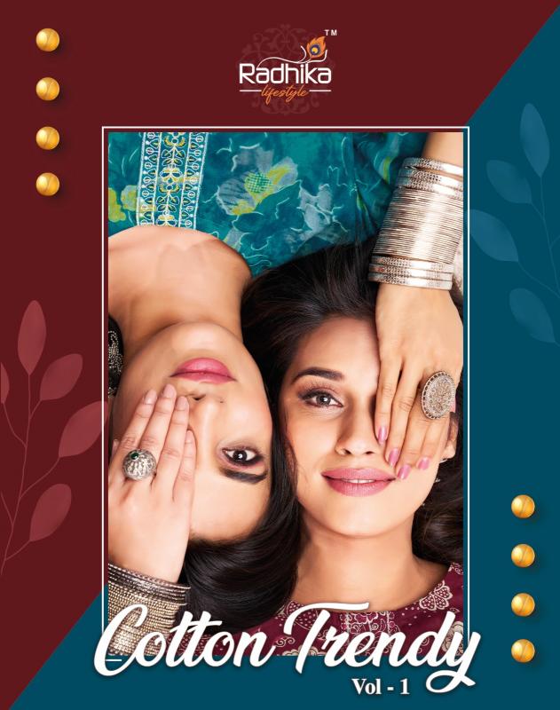 Radhika Lifestyle Cotton Trendy vol 1 catalog ready made kurtis online india 