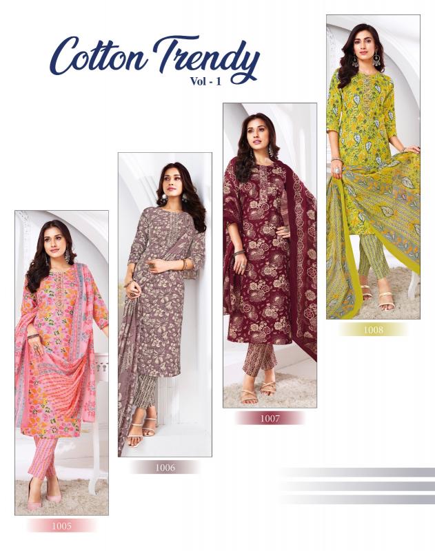 Radhika Lifestyle Cotton Trendy vol 1 catalog ready made kurtis online india 