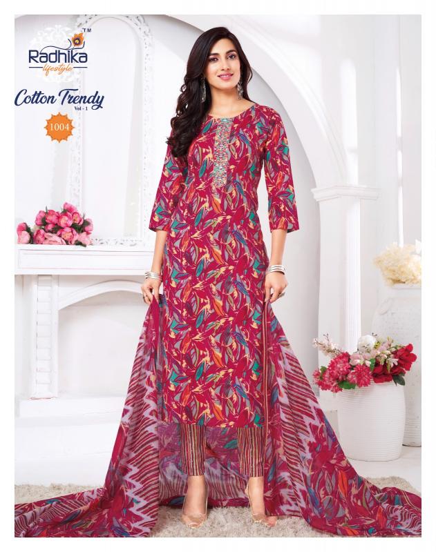 Radhika Lifestyle Cotton Trendy vol 1 catalog ready made kurtis online india 
