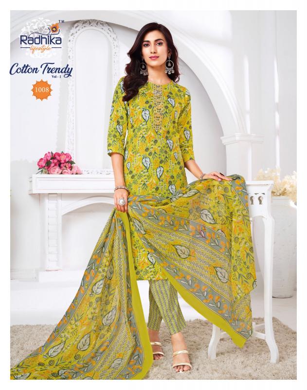 Radhika Lifestyle Cotton Trendy vol 1 catalog ready made kurtis online india 