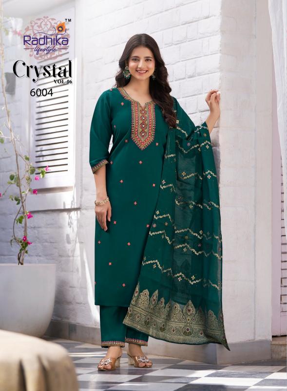 Radhika Lifestyle Crystal Vol 6 catalog latest kurti design 2025 in india
