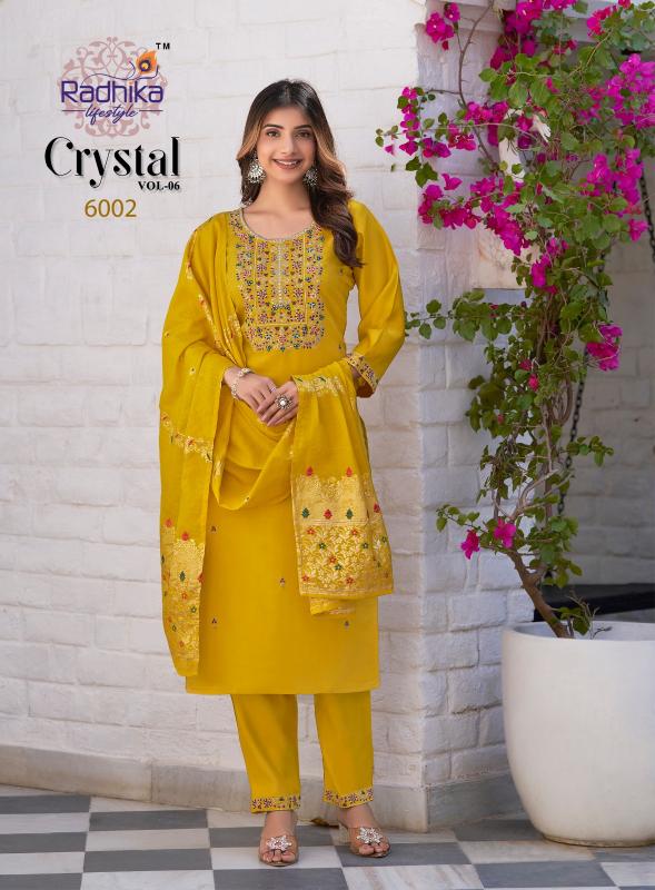 Radhika Lifestyle Crystal Vol 6 catalog latest kurti design 2025 in india