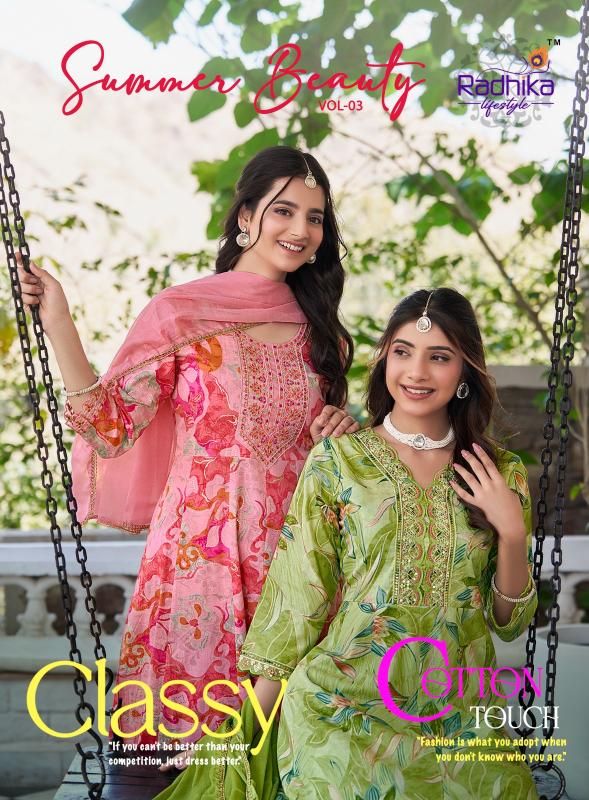 Radhika Lifestyle Summer Beauty Vol 3 catalog new fashion kurtis in india