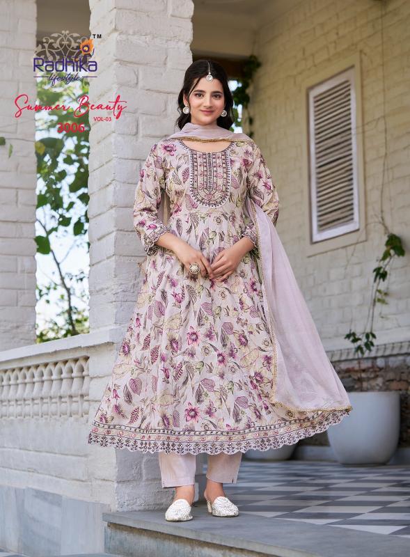 Radhika Lifestyle Summer Beauty Vol 3 catalog new fashion kurtis in india
