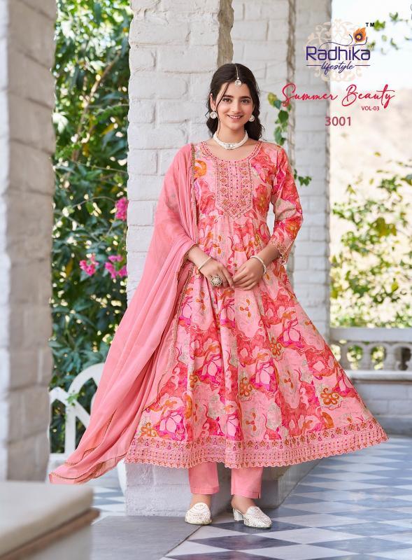 Radhika Lifestyle Summer Beauty Vol 3 catalog new fashion kurtis in india
