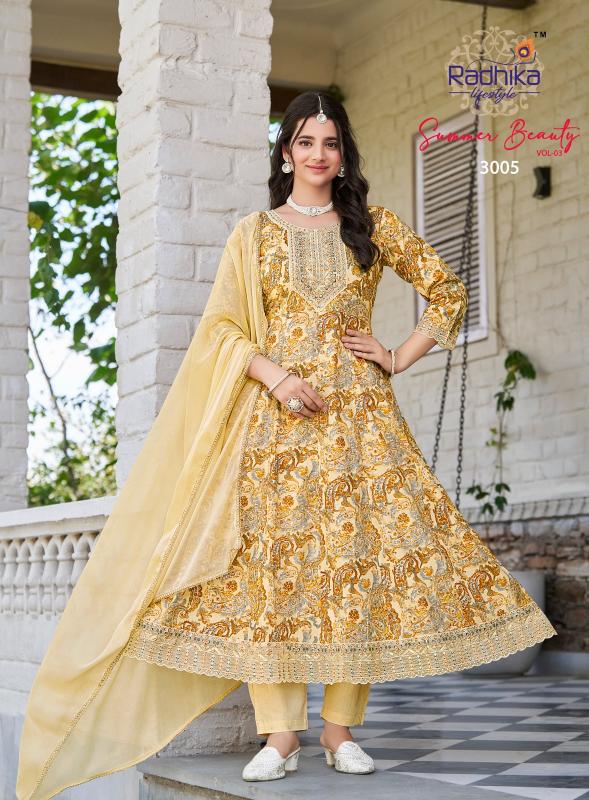 Radhika Lifestyle Summer Beauty Vol 3 catalog new fashion kurtis in india