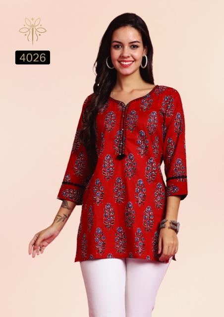Rajnandini Vamika vol 1 catalog cotton short kurtis online india