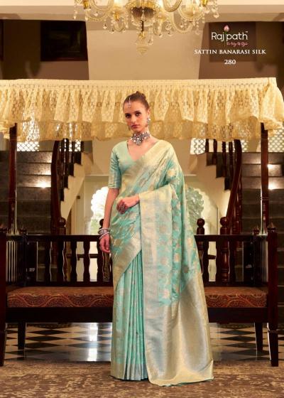 Rajpath Shella Silver catalog buy designer silk sarees online in india