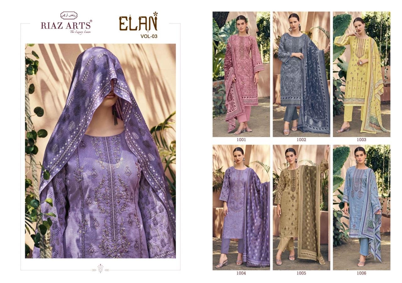 Riaz Arts Elan Vol 3 Catalog wholesale dress materials online bangalore