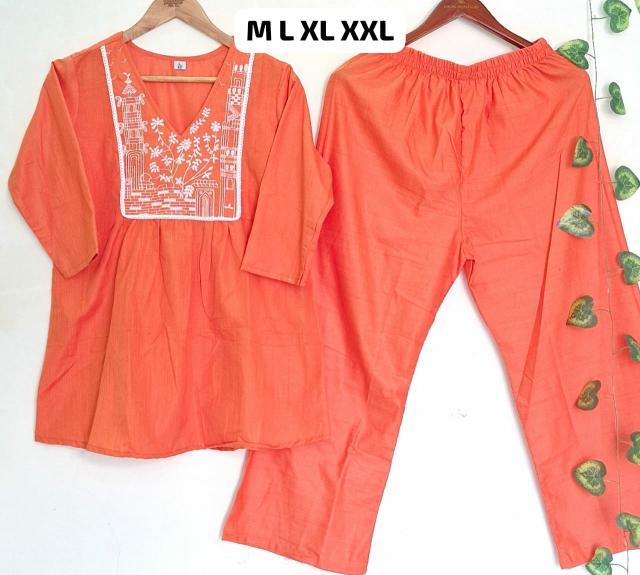 Sabella cotton slub catalog modest co ord set women