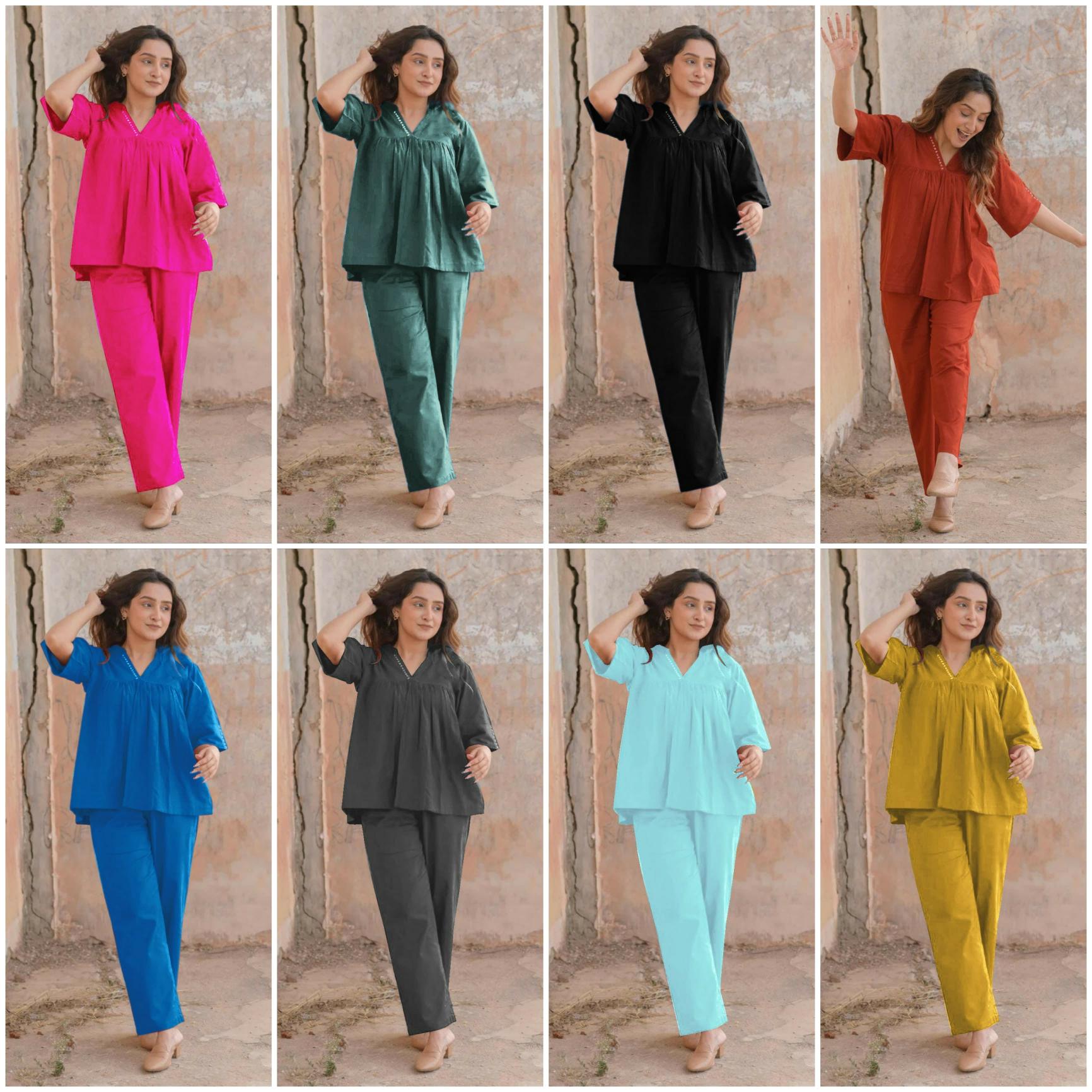 Sabella Flex cotton vol 1 catalog plain co ord set