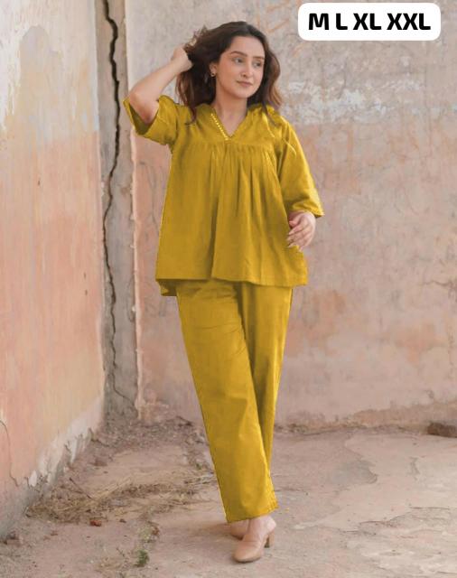 Sabella Flex cotton vol 1 catalog plain co ord set