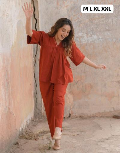 Sabella Flex cotton vol 1 catalog plain co ord set