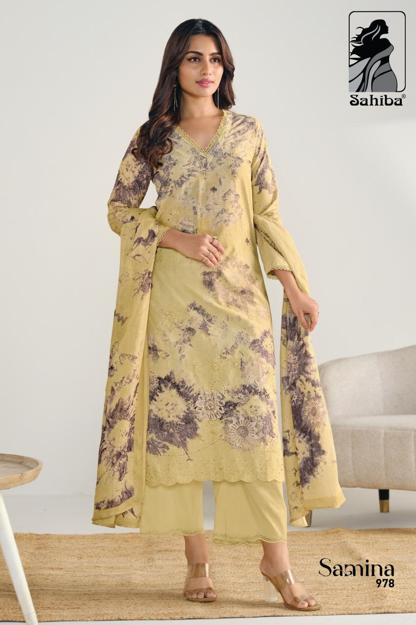 Sahiba Samina catalog wholesale banarsi salwar kameez