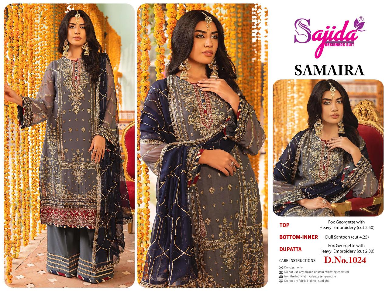 Sajida Samaira Vol 1 (1024 to 1026) Catalog pakistani suit price in india