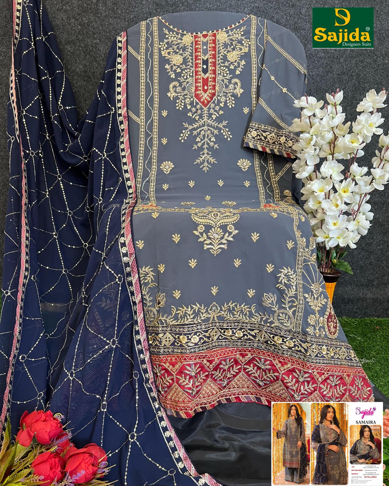 Sajida Samaira Vol 1 (1024 to 1026) Catalog pakistani suit price in india