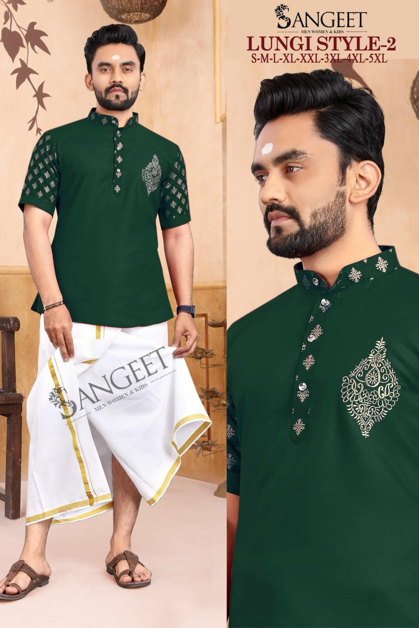 Sangeet Lungi Style Vol 2 Catalog Rayon Gold Printed Mens Shirts