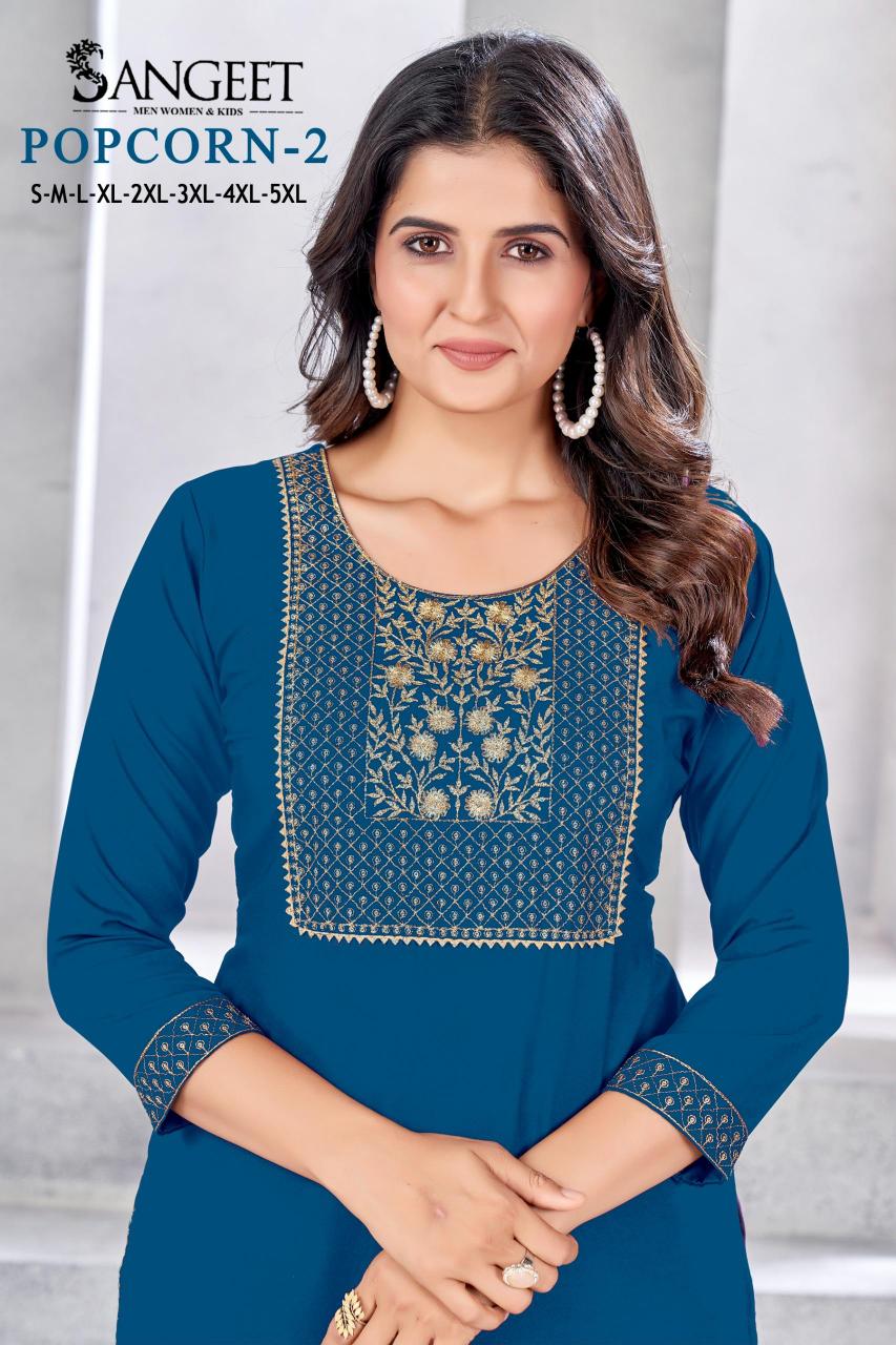 Sangeet Popcorn 2 Nx catalog best designer kurtis in india