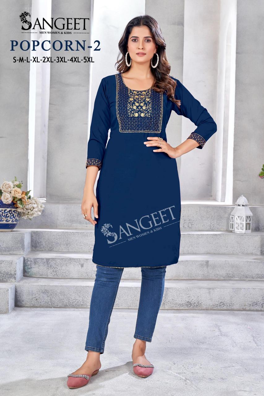 Sangeet Popcorn 2 Nx catalog best designer kurtis in india