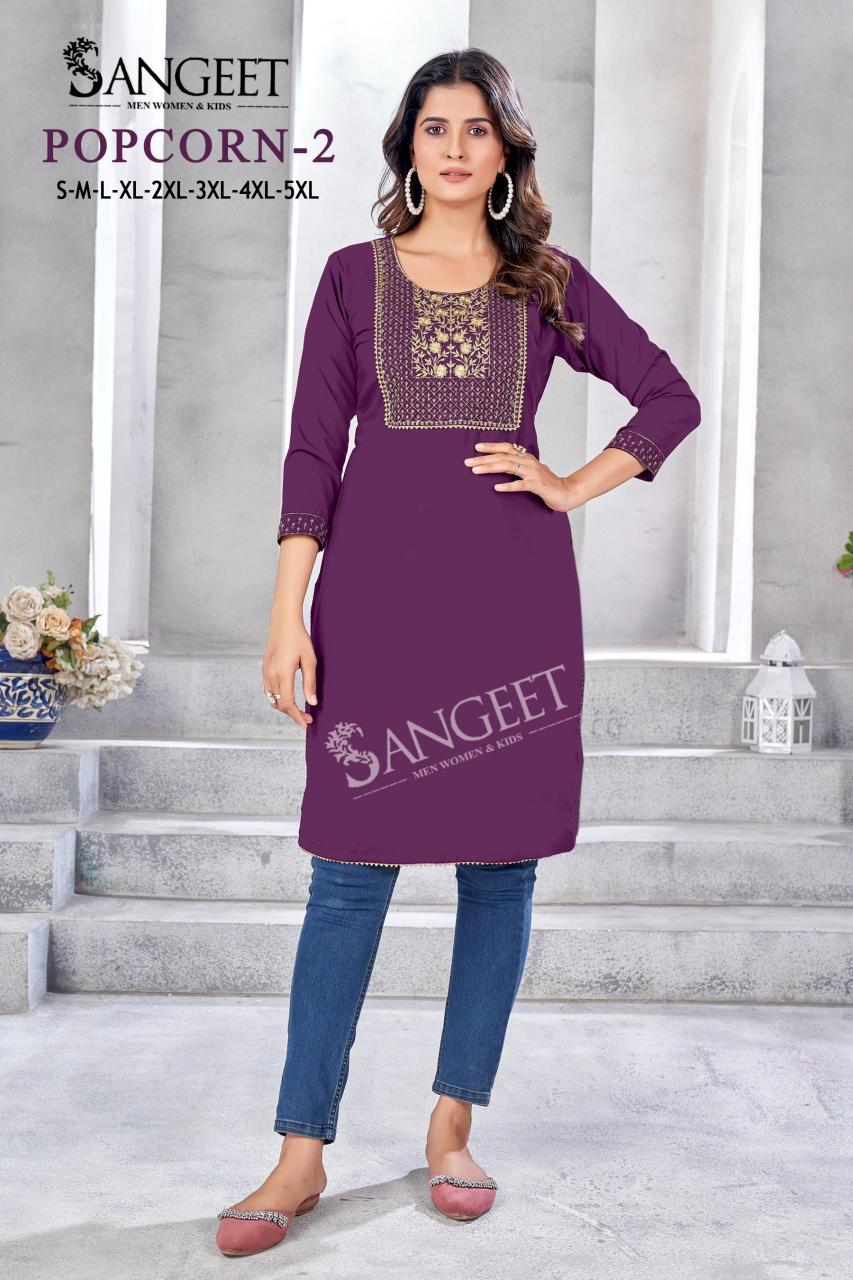 Sangeet Popcorn 2 Nx catalog best designer kurtis in india
