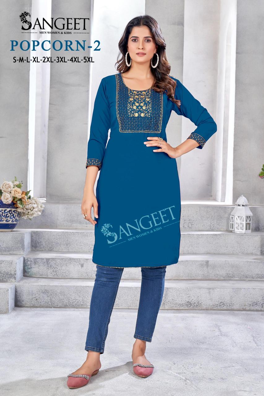 Sangeet Popcorn 2 Nx catalog best designer kurtis in india