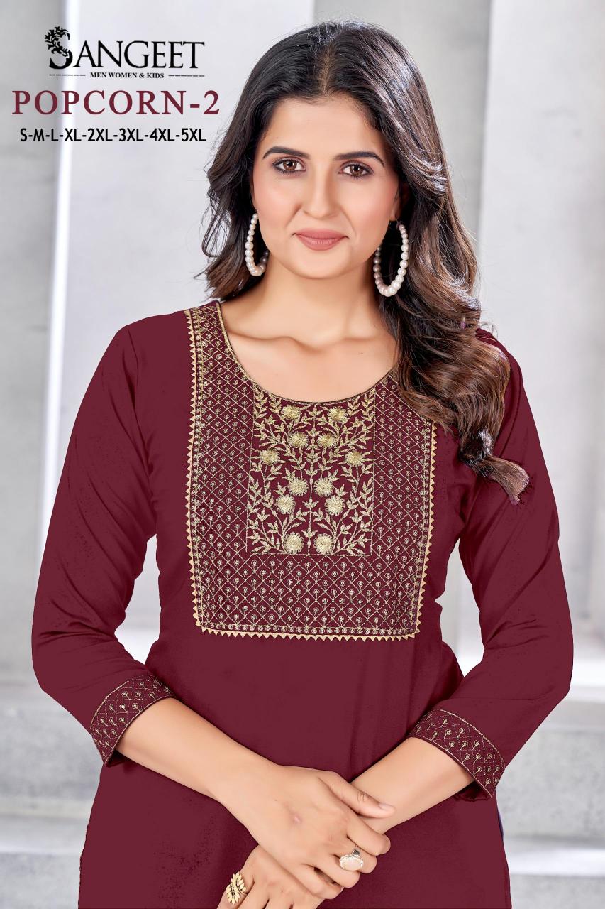Sangeet Popcorn 2 Nx catalog best designer kurtis in india
