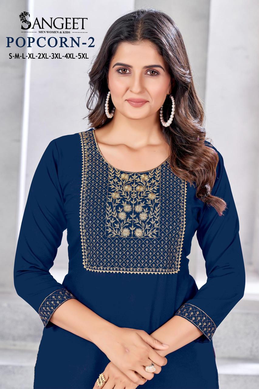 Sangeet Popcorn 2 Nx catalog best designer kurtis in india