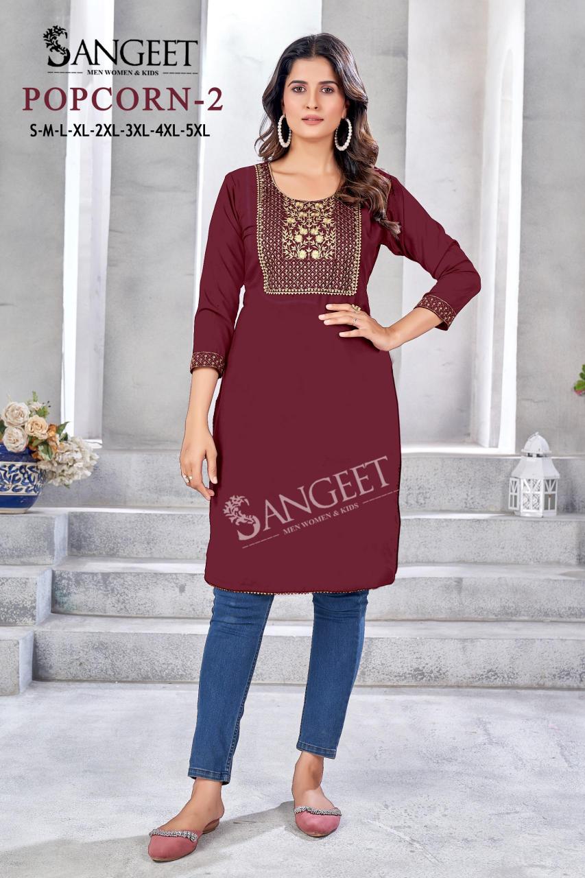 Sangeet Popcorn 2 Nx catalog best designer kurtis in india