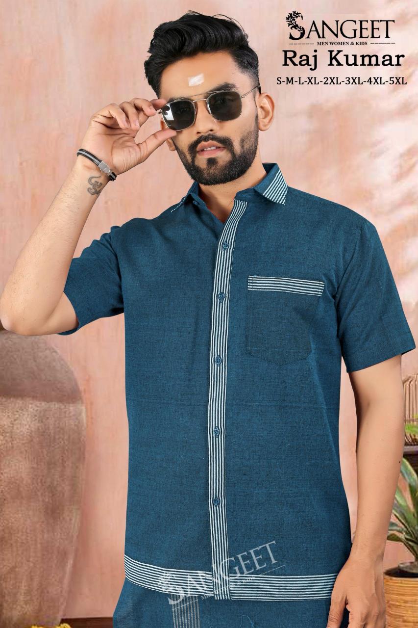 Sangeet Raj Kumar Catalog Mens Cotton Shirt With Vesti