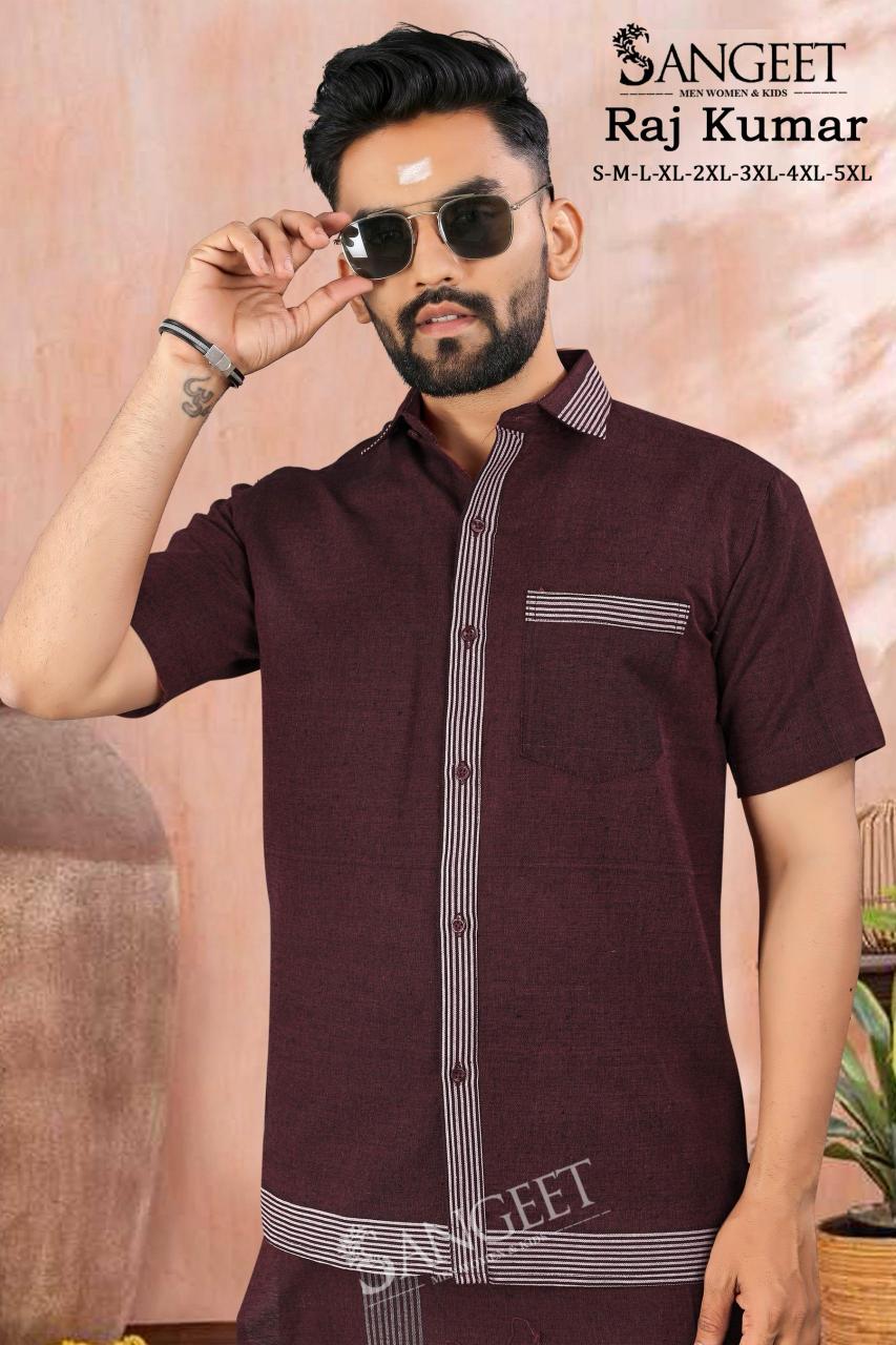 Sangeet Raj Kumar Catalog Mens Cotton Shirt With Vesti