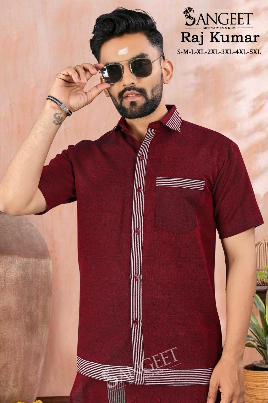 Sangeet Raj Kumar Catalog Mens Cotton Shirt With Vesti