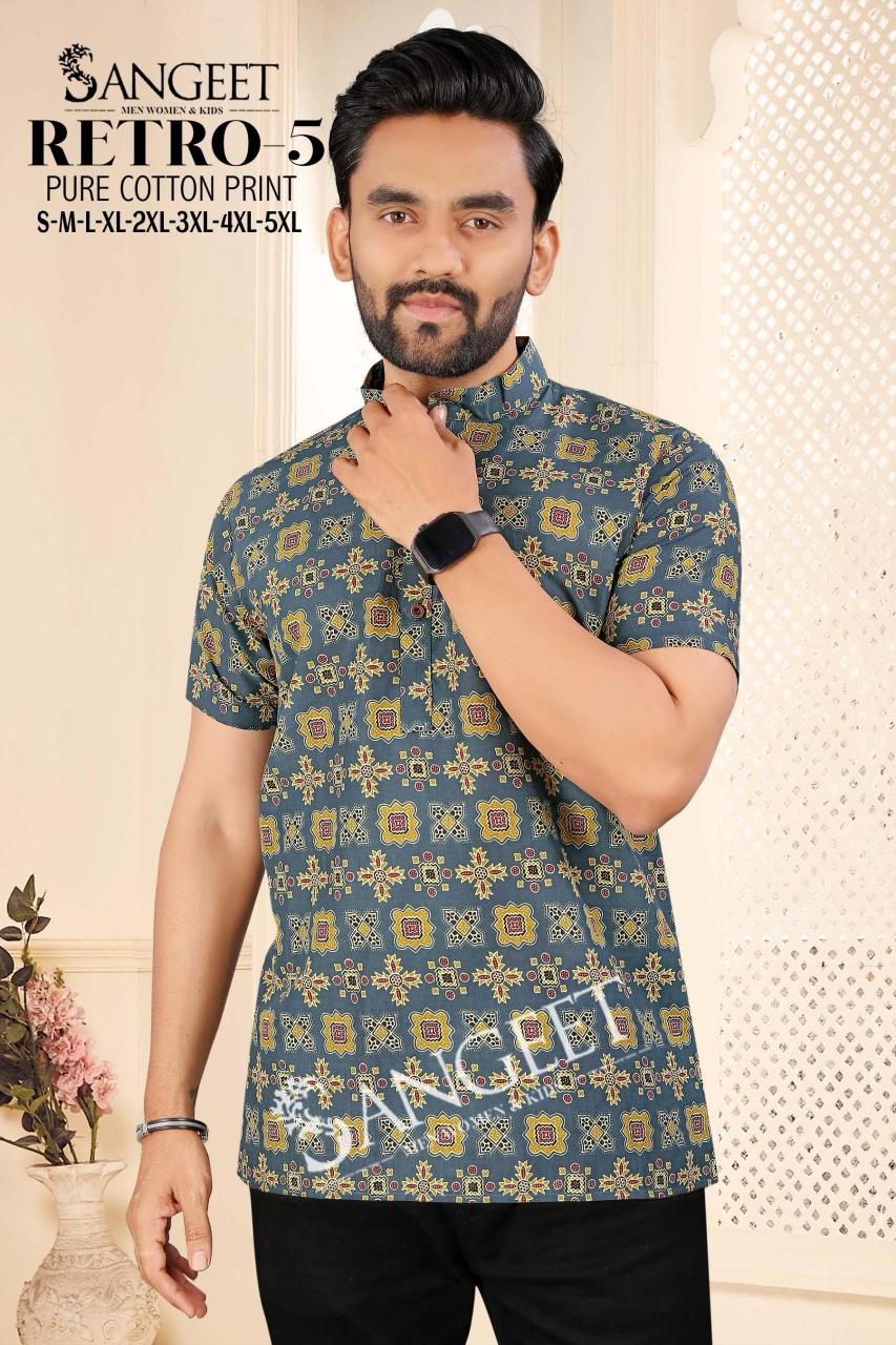 Sangeet Retro Vol 5 catalog Cotton Printed Mens Shirt