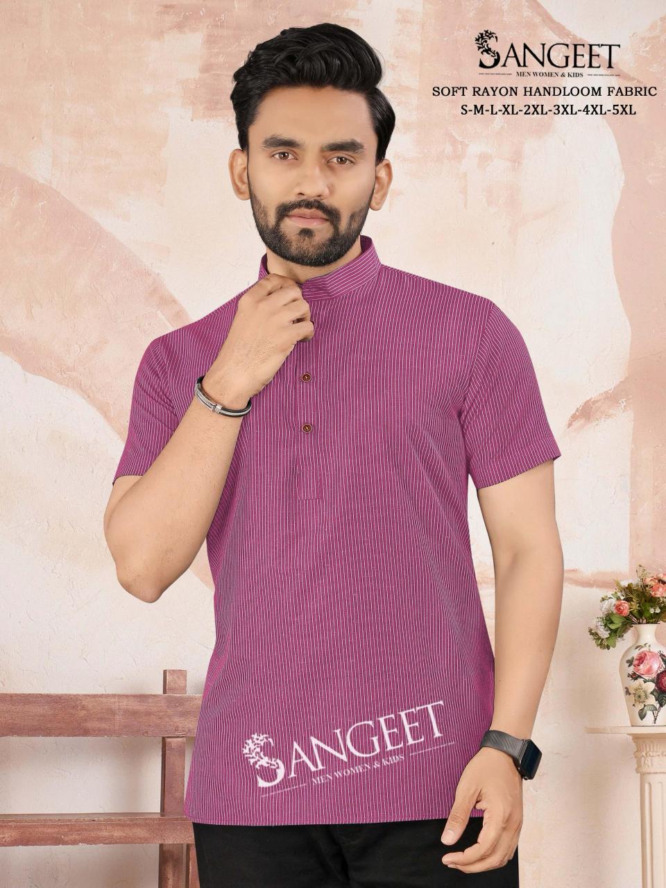 Sangeet Soft Rayon Handloom vol 2 catalog Mens rayon T Shirt