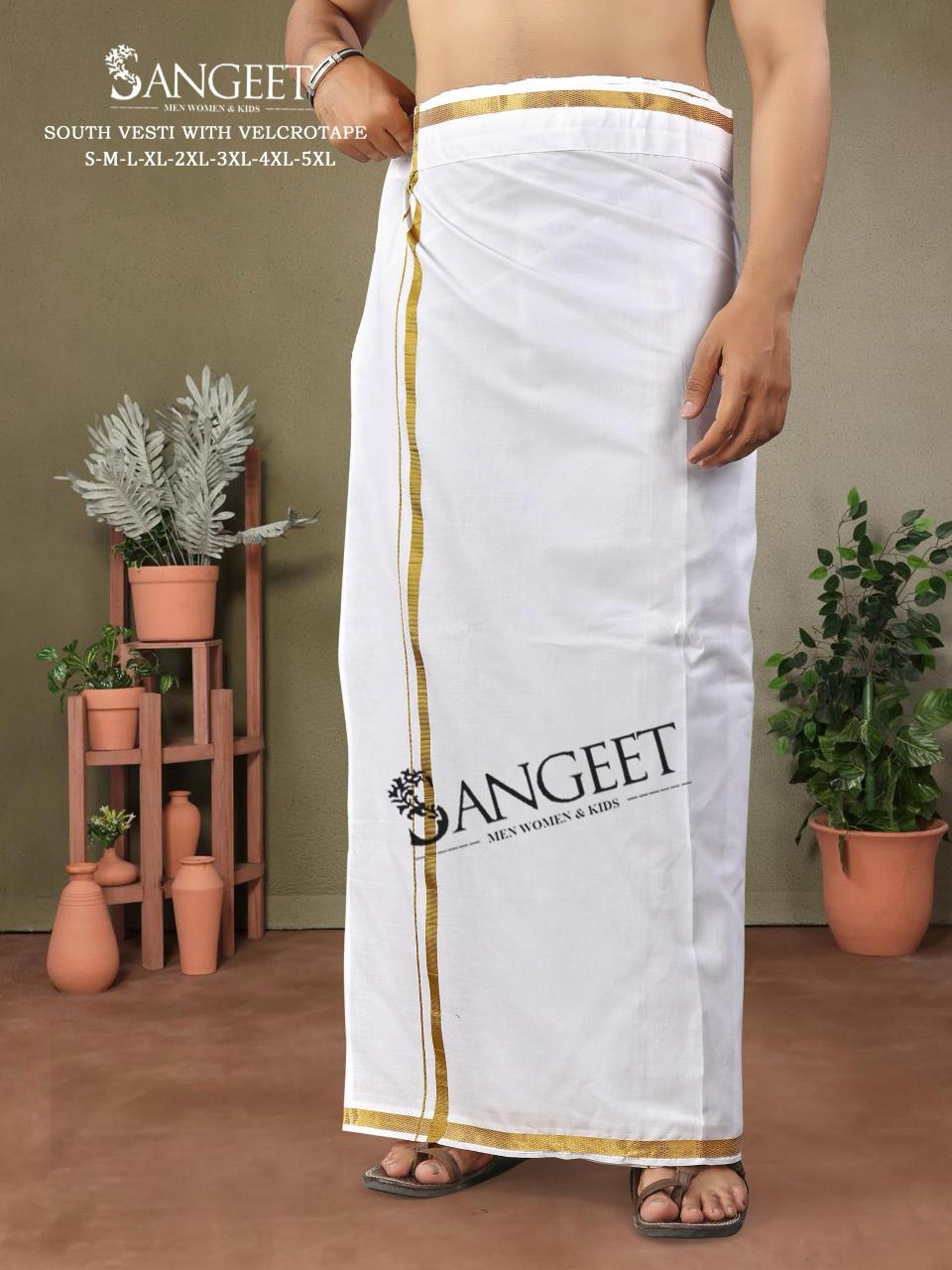 Sangeet South Vesti With Velcrotape Cotton Mens Bottom wear Vesti