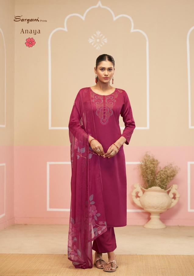 Sargam Anaya Catalog wholesale dealer of dress material in surat