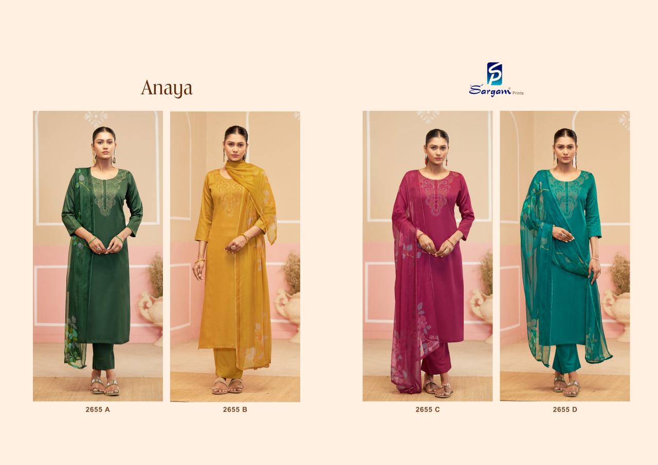 Sargam Anaya Catalog wholesale dealer of dress material in surat
