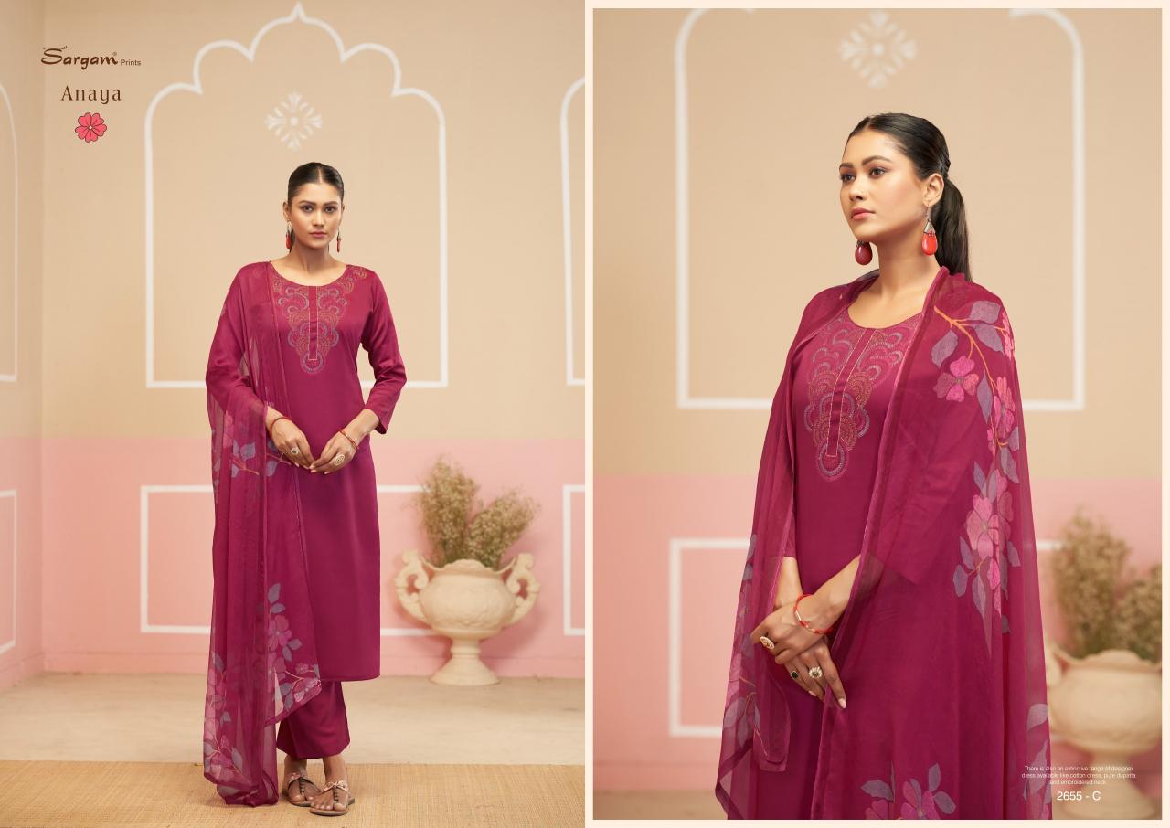 Sargam Anaya Catalog wholesale dealer of dress material in surat