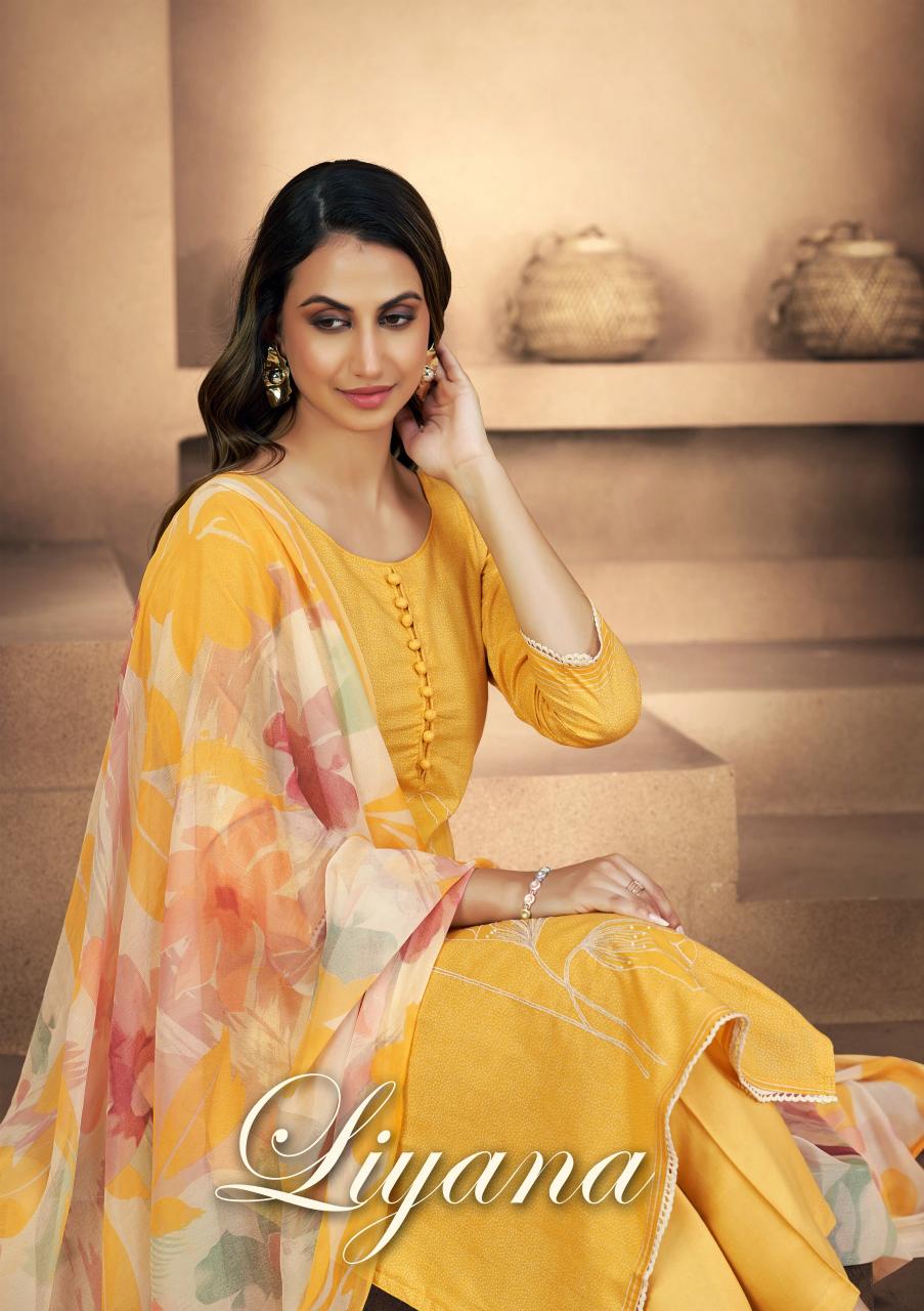 Sargam Liyana catalog famous dress material shop in surat