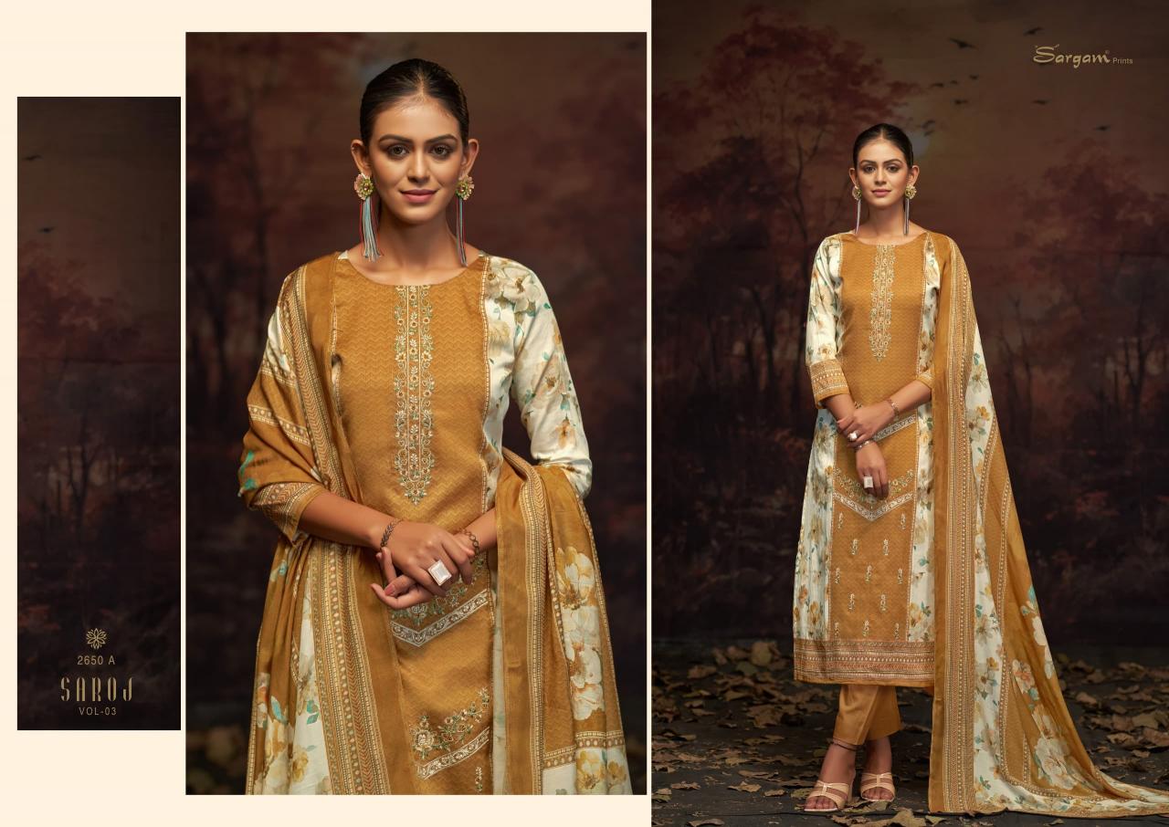 Sargam Saroj catalog wholesale dress material catalogue