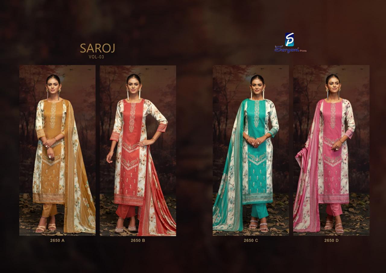 Sargam Saroj catalog wholesale dress material catalogue